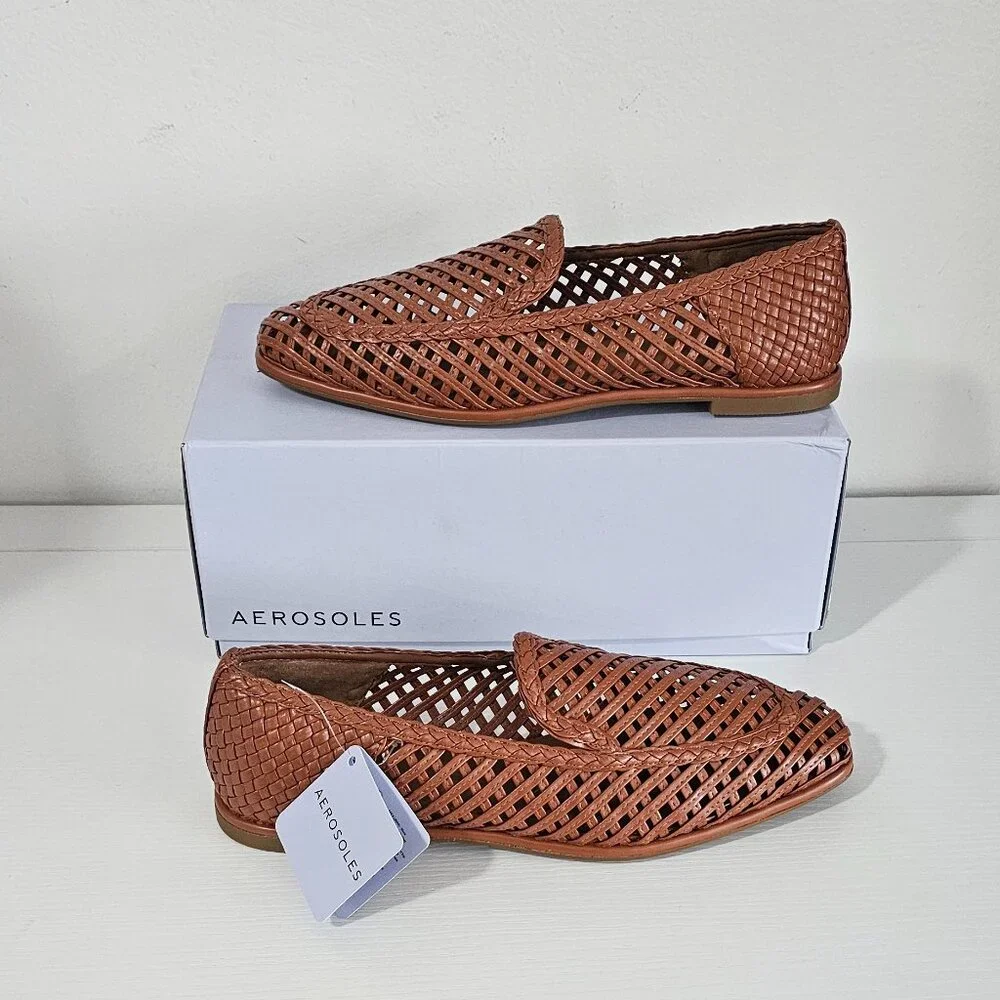 Aerosoles Nagle Perforated Loafers / Ginger Bread / Women's Size 8M - PU-338